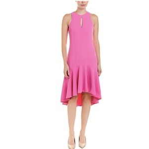 Trina Turk Women's Pink Keyhole Midi Dress
